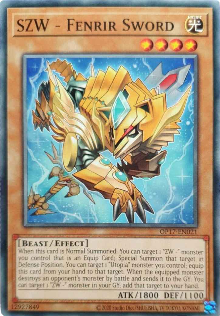 SZW - Fenrir Sword [OP17-EN021] Common | Play N Trade Winnipeg