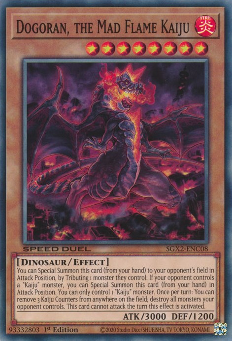 Dogoran, the Mad Flame Kaiju [SGX2-ENC08] Secret Rare | Play N Trade Winnipeg