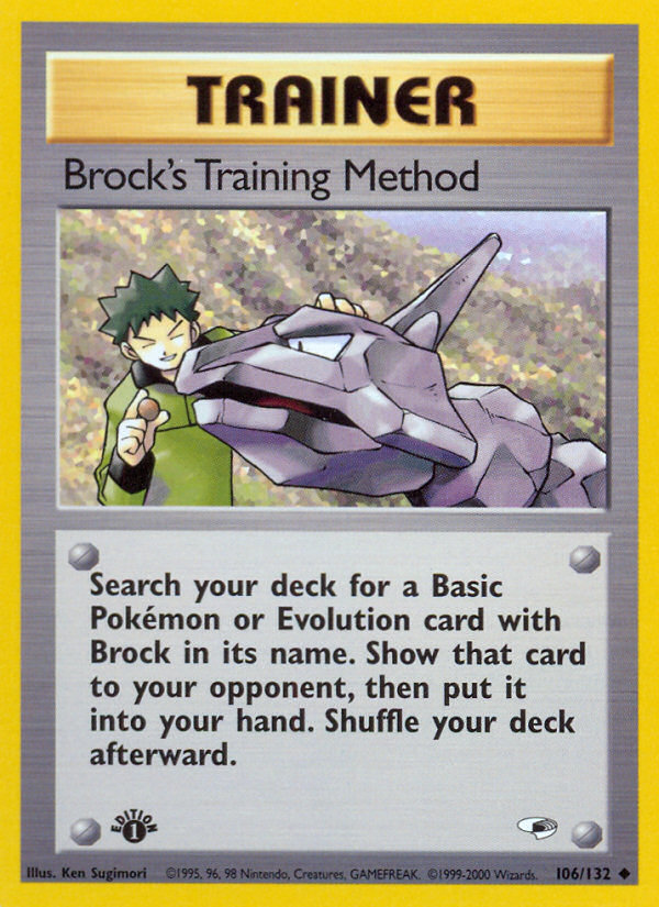 Brock's Training Method (106/132) [Gym Heroes 1st Edition] | Play N Trade Winnipeg