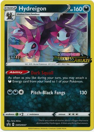 Hydreigon (SWSH037) (Staff Prerelease Promo) [Sword & Shield: Black Star Promos] | Play N Trade Winnipeg