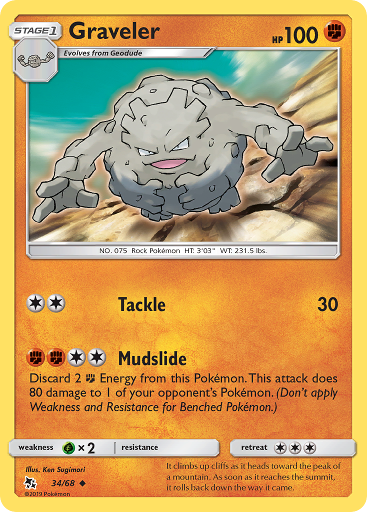 Graveler (34/68) [Sun & Moon: Hidden Fates] | Play N Trade Winnipeg