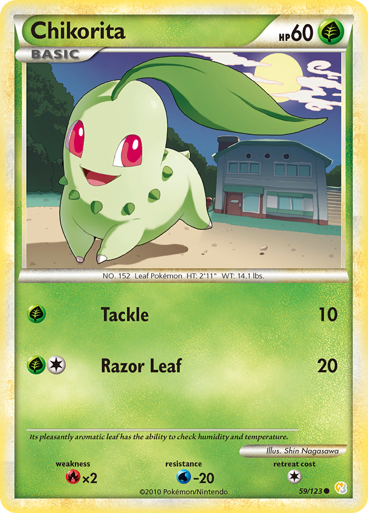 Chikorita (59/123) [HeartGold & SoulSilver: Base Set] | Play N Trade Winnipeg