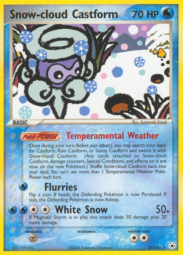 Snow-cloud Castform (25/101) [EX: Hidden Legends] | Play N Trade Winnipeg