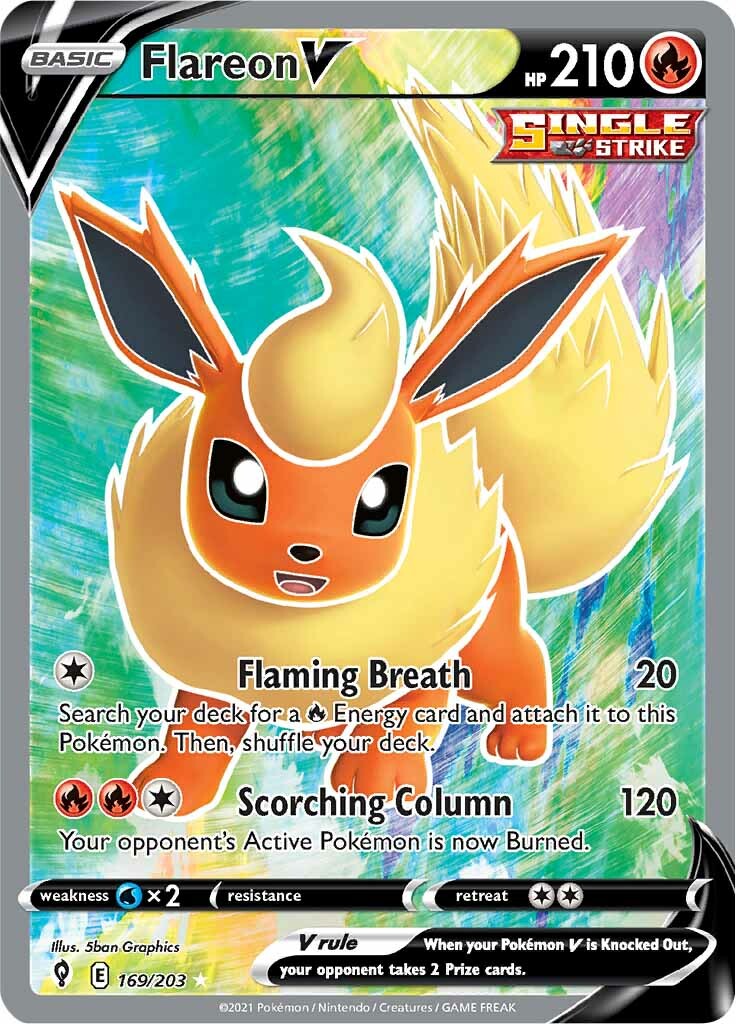 Flareon V (169/203) [Sword & Shield: Evolving Skies] | Play N Trade Winnipeg