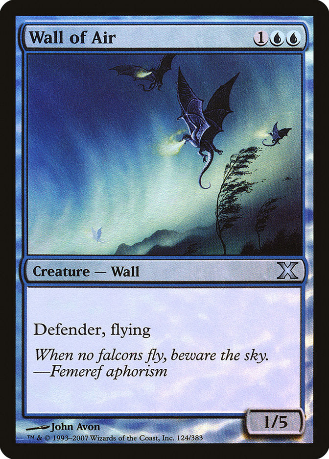 Wall of Air (Premium Foil) [Tenth Edition] | Play N Trade Winnipeg