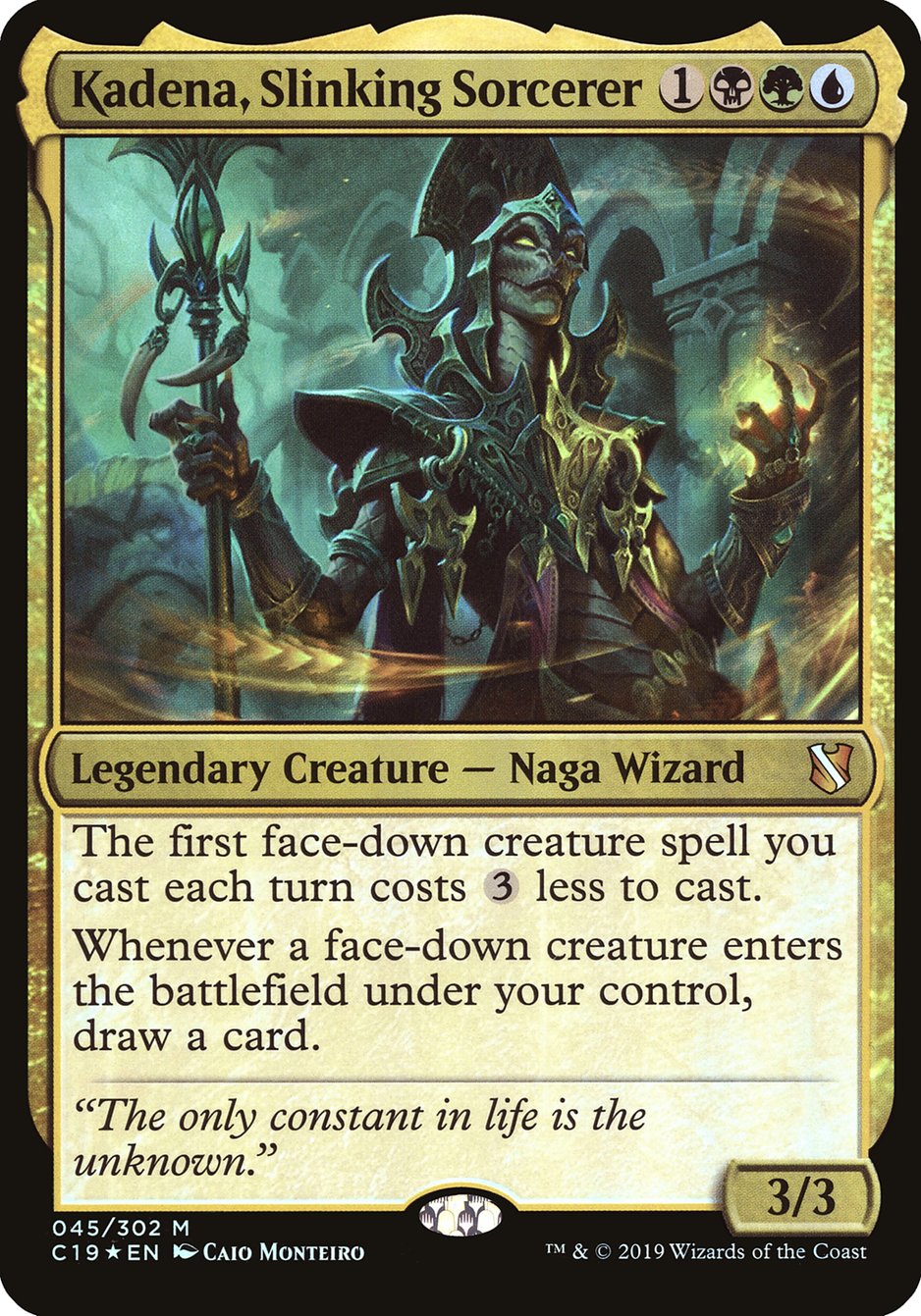 Kadena, Slinking Sorcerer (Oversized) [Commander 2019 Oversized] | Play N Trade Winnipeg