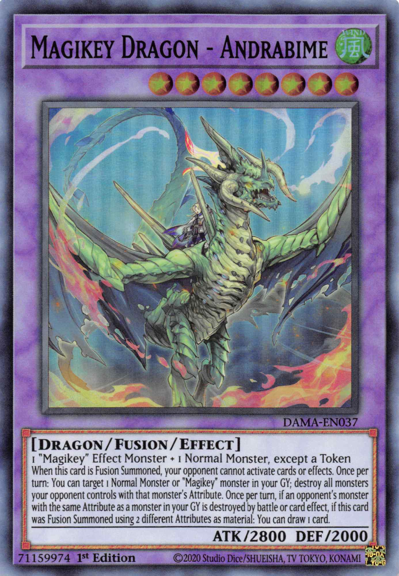 Magikey Dragon - Andrabime [DAMA-EN037] Super Rare | Play N Trade Winnipeg