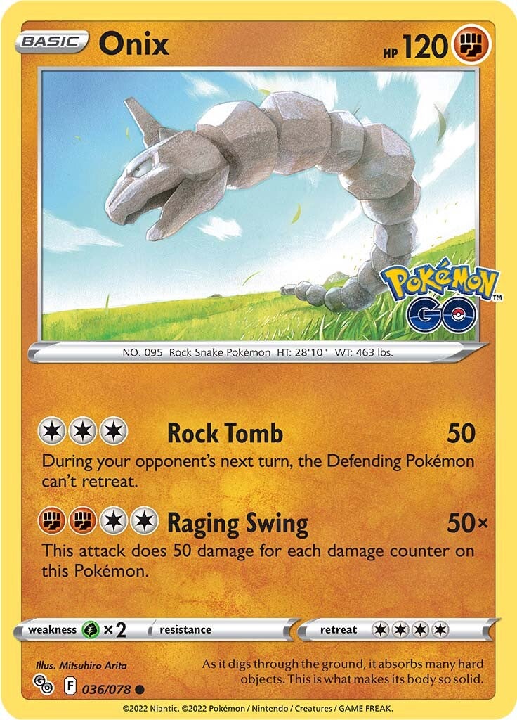 Onix (036/078) [Pokémon GO] | Play N Trade Winnipeg