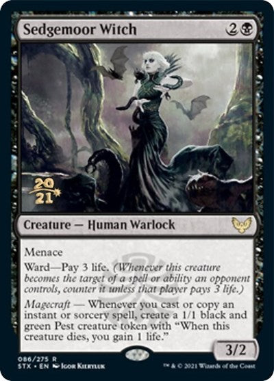 Sedgemoor Witch [Strixhaven: School of Mages Prerelease Promos] | Play N Trade Winnipeg