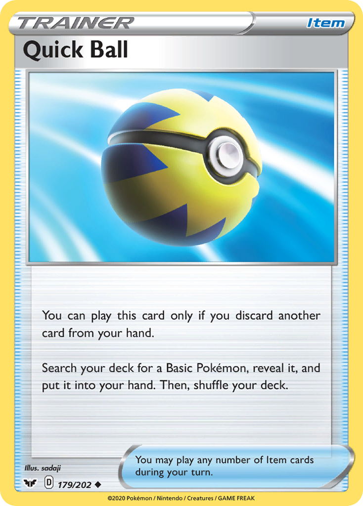 Quick Ball (179/202) [Sword & Shield: Base Set] | Play N Trade Winnipeg