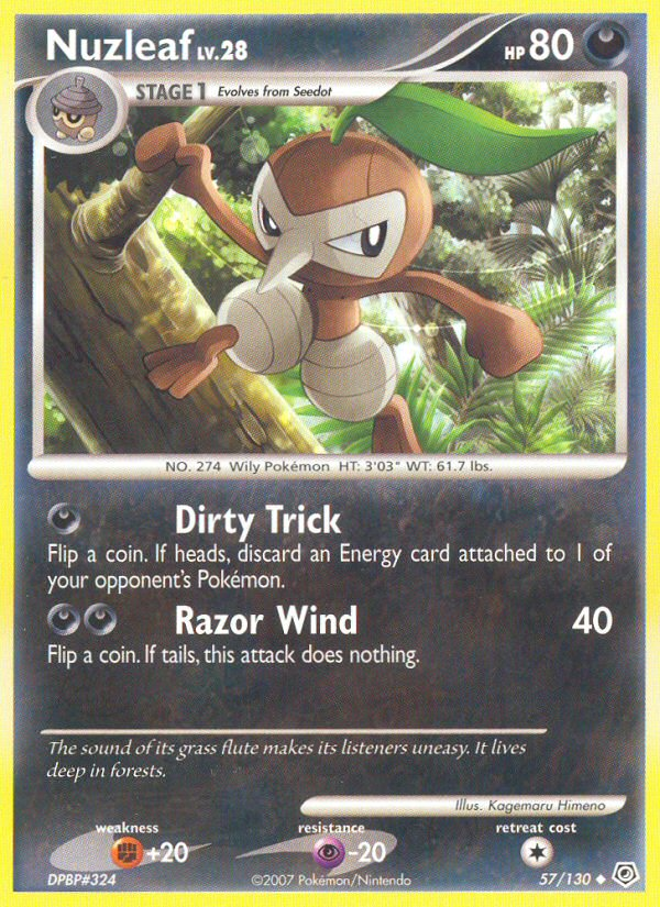 Nuzleaf (57/130) [Diamond & Pearl: Base Set] | Play N Trade Winnipeg