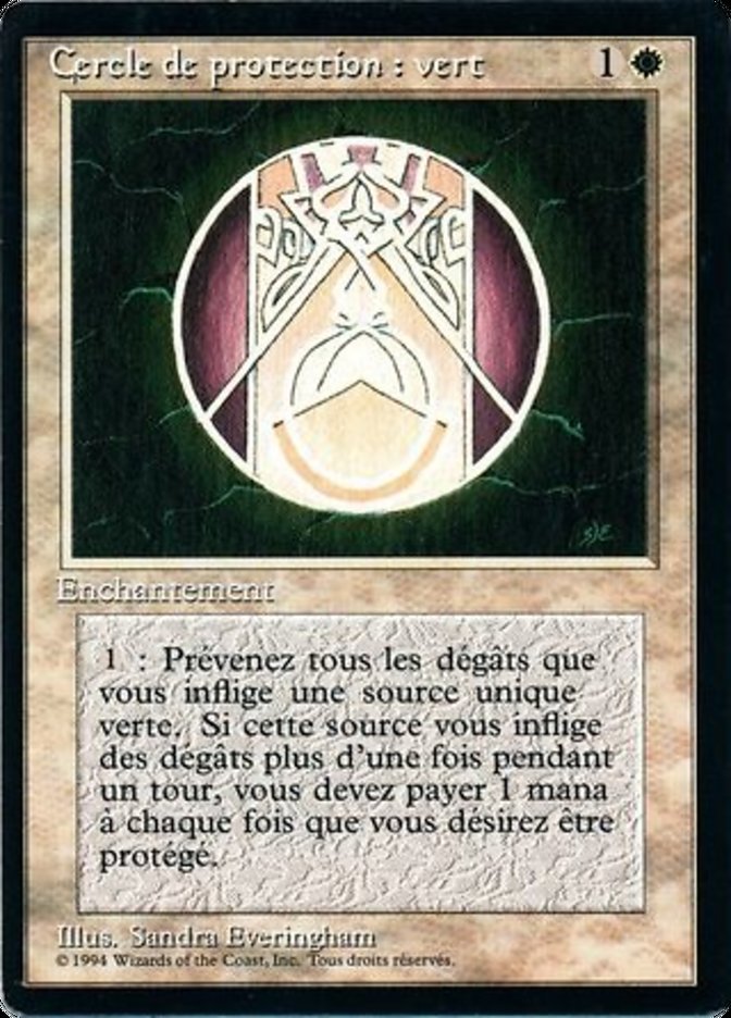 Circle of Protection: Green [Foreign Black Border] | Play N Trade Winnipeg