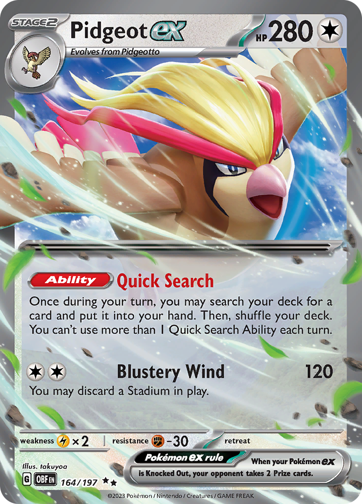 Pidgeot ex (164/197) [Scarlet & Violet: Obsidian Flames] | Play N Trade Winnipeg