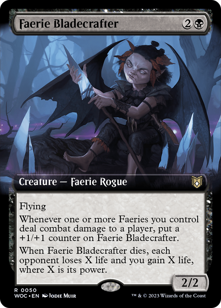 Faerie Bladecrafter (Extended Art) [Wilds of Eldraine Commander] | Play N Trade Winnipeg