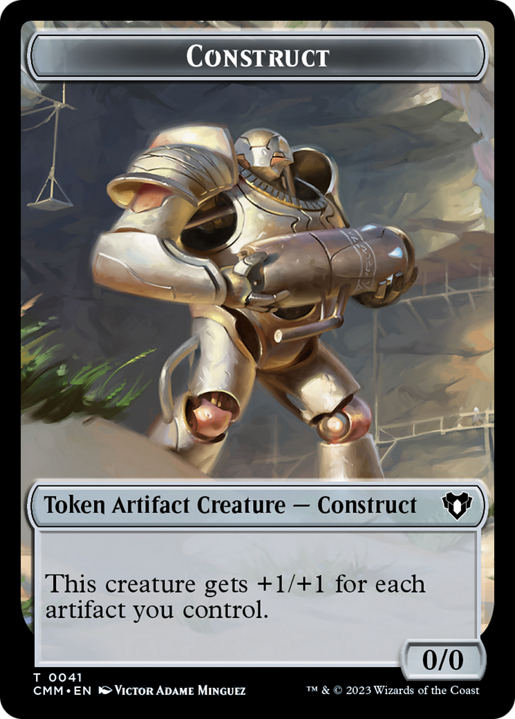 Spirit (0010) // Construct (0041) Double-Sided Token [Commander Masters Tokens] | Play N Trade Winnipeg