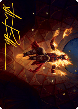 Yusri, Fortune's Flame Art Card (Gold-Stamped Signature) [Modern Horizons 2 Art Series] | Play N Trade Winnipeg