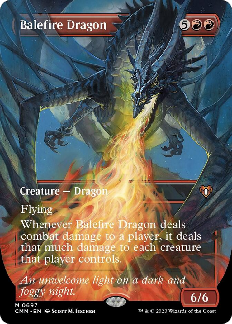 Balefire Dragon (Borderless Alternate Art) [Commander Masters] | Play N Trade Winnipeg