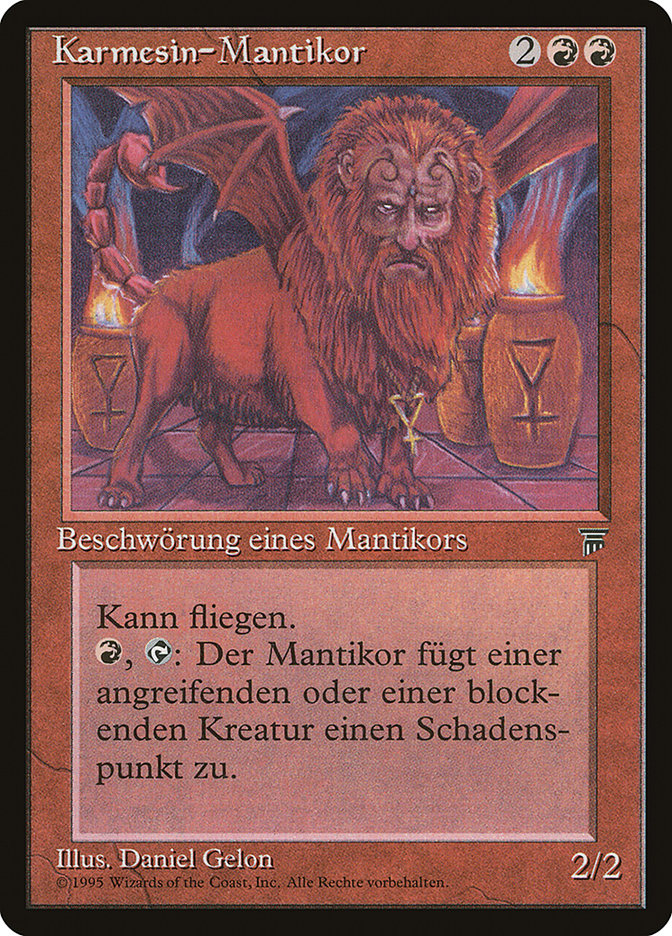 Crimson Manticore (German) - "Karmesin-Mantikor" [Renaissance] | Play N Trade Winnipeg