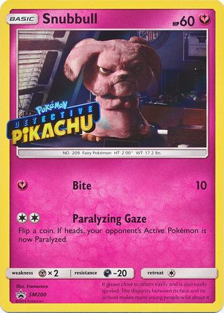 Snubbull Detective (SM200) (Pikachu Stamped) [Sun & Moon: Black Star Promos] | Play N Trade Winnipeg