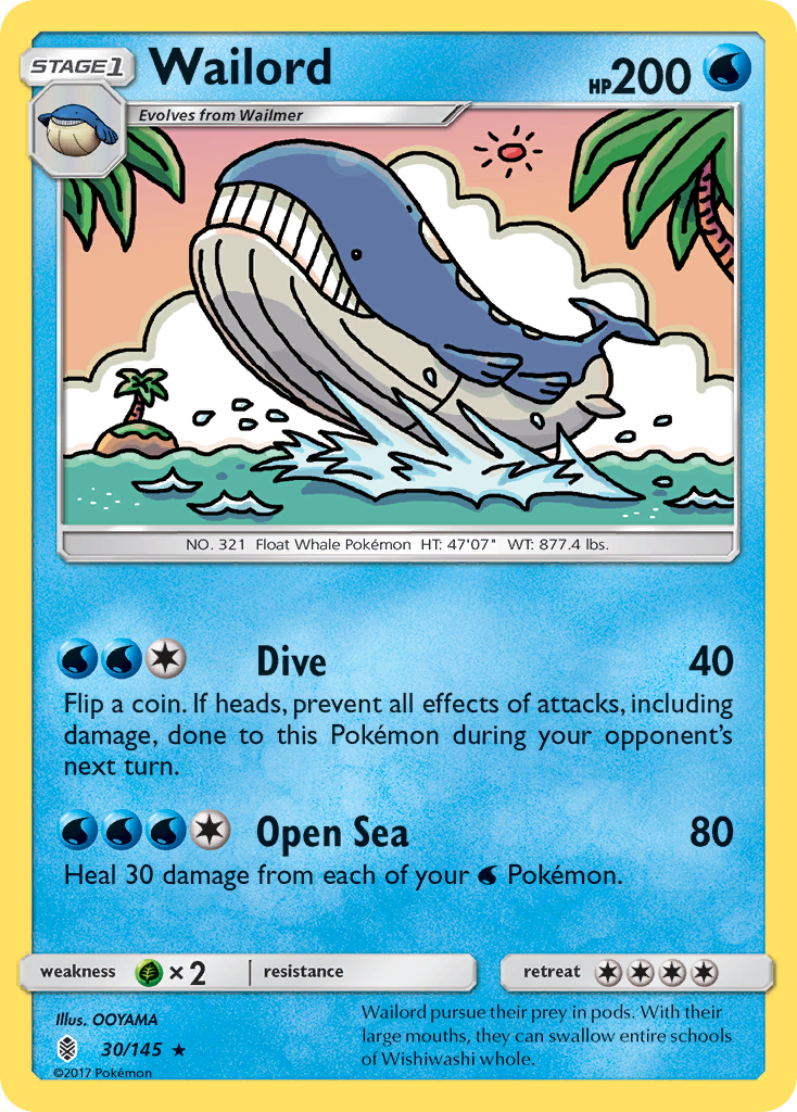 Wailord (30/145) [Sun & Moon: Guardians Rising] | Play N Trade Winnipeg