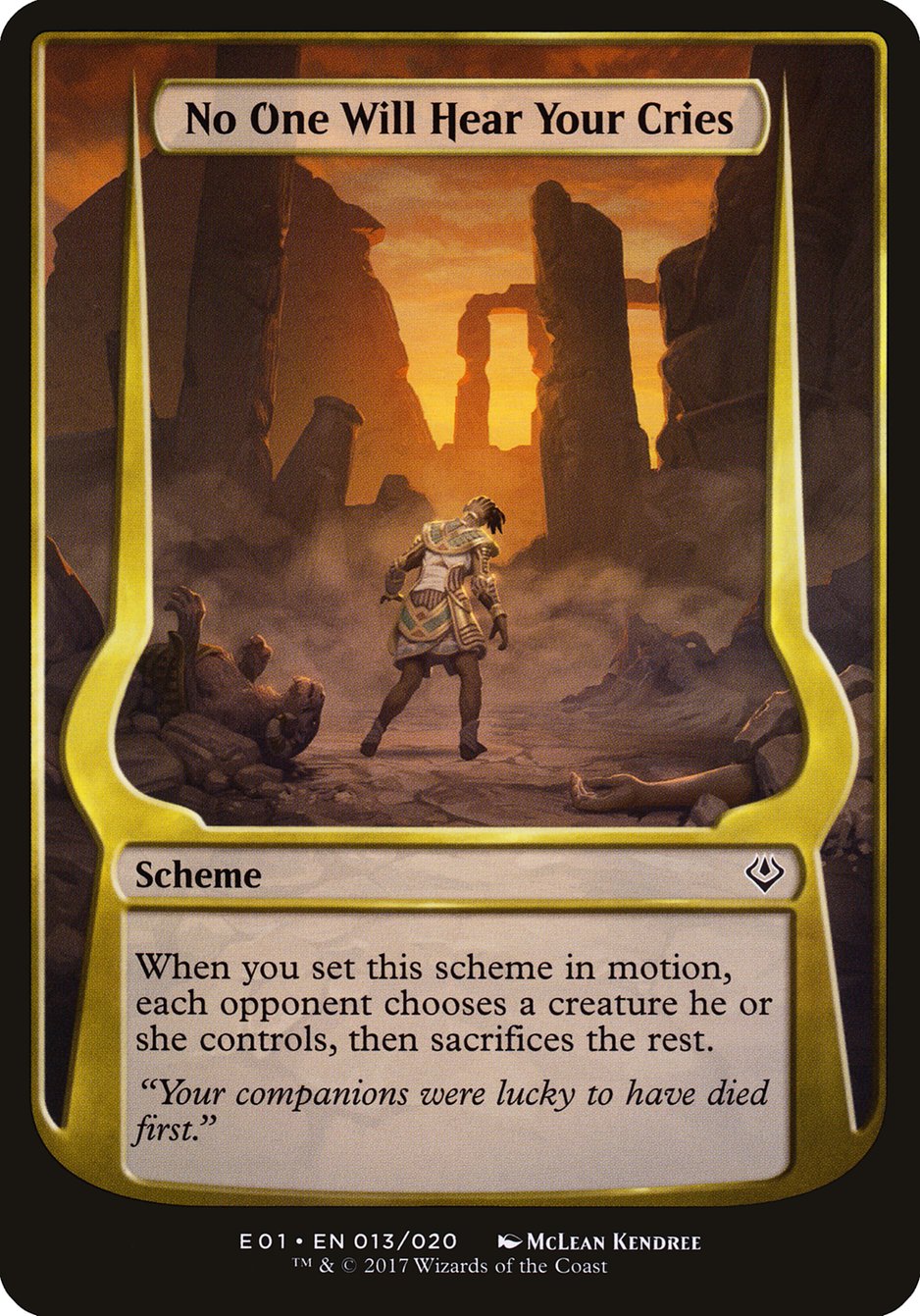 No One Will Hear Your Cries (Schemes) [Archenemy: Nicol Bolas Schemes] | Play N Trade Winnipeg