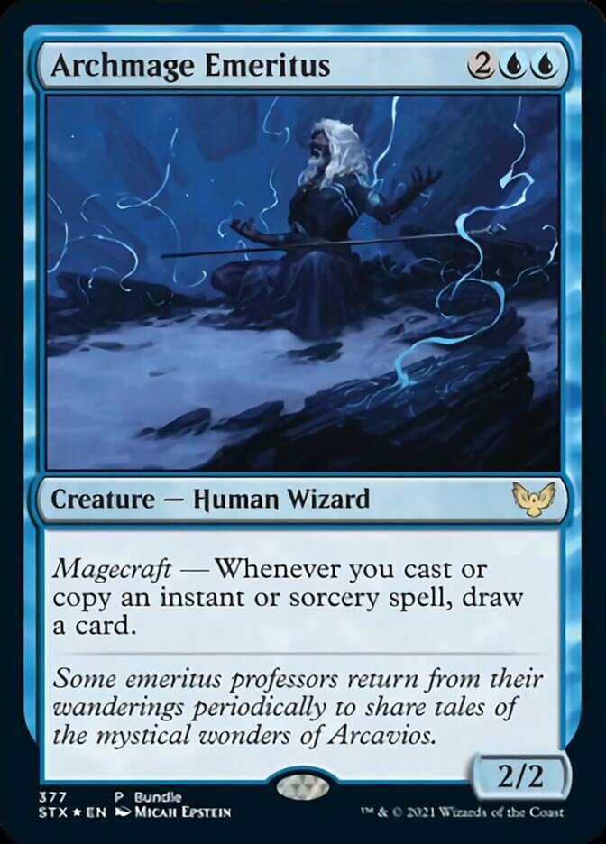 Archmage Emeritus (Bundle) [Strixhaven: School of Mages Promos] | Play N Trade Winnipeg