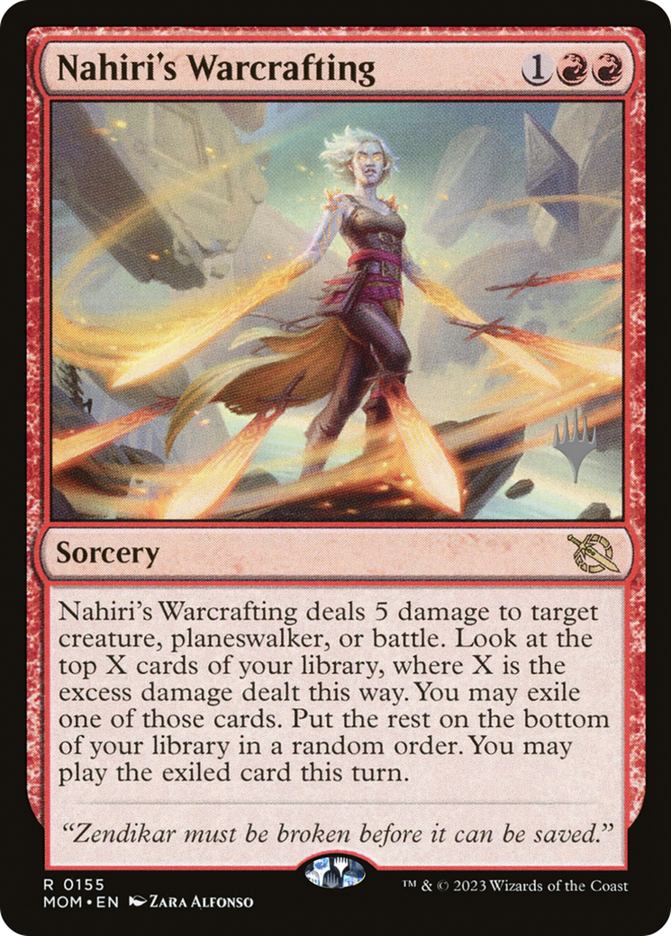 Nahiri's Warcrafting (Promo Pack) [March of the Machine Promos] | Play N Trade Winnipeg