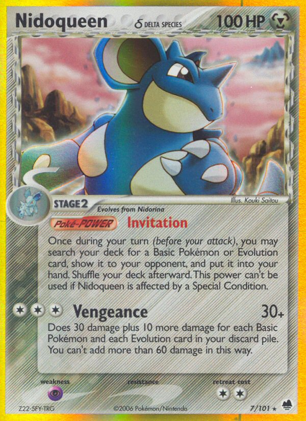 Nidoqueen (7/101) (Delta Species) [EX: Dragon Frontiers] | Play N Trade Winnipeg