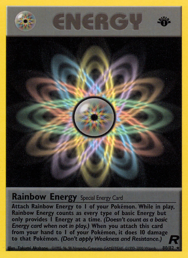 Rainbow Energy (80/82) [Team Rocket 1st Edition] | Play N Trade Winnipeg