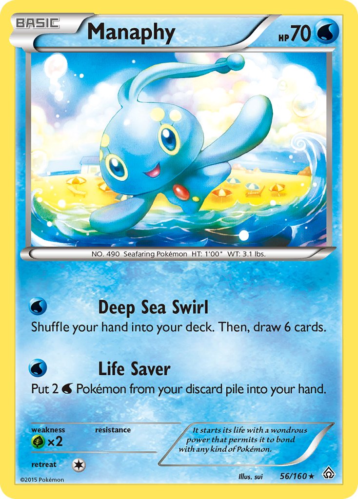 Manaphy (56/160) (Battle Arena Deck Exclusive) (Theme Deck Exclusive) [XY: Primal Clash] | Play N Trade Winnipeg