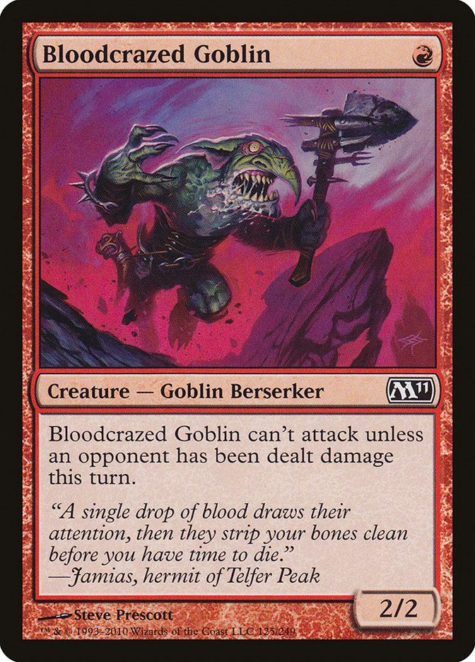 Bloodcrazed Goblin [Magic 2011] | Play N Trade Winnipeg