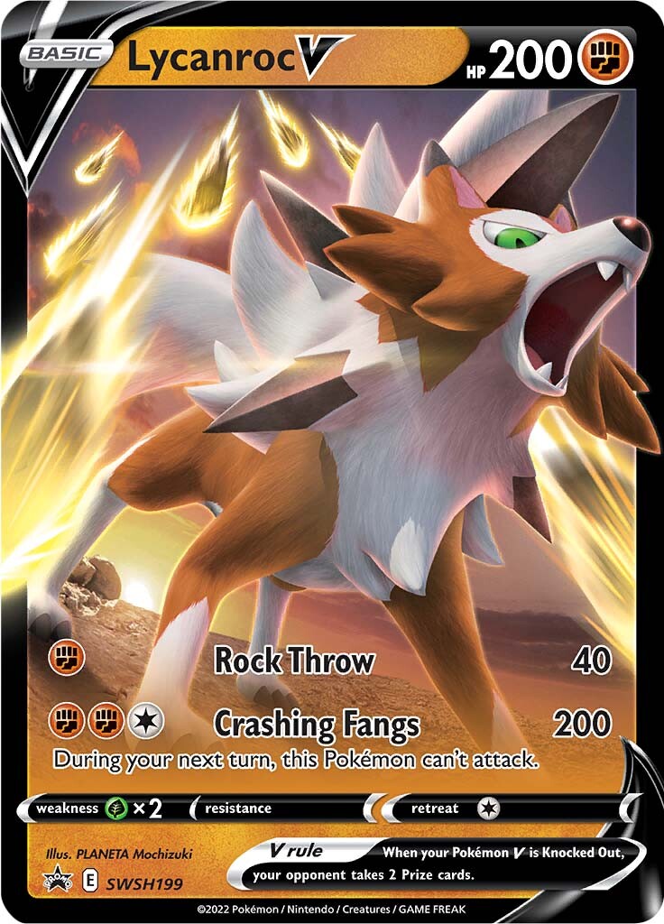 Lycanroc V (SWSH199) [Sword & Shield: Black Star Promos] | Play N Trade Winnipeg