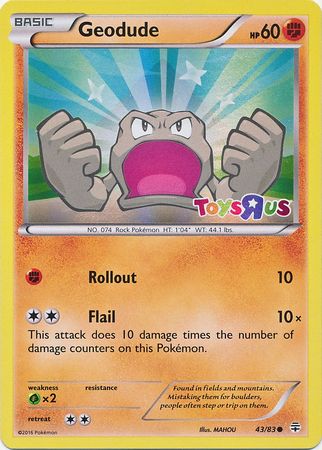 Geodude (43/83) (Toys R Us Promo) [XY: Generations] | Play N Trade Winnipeg