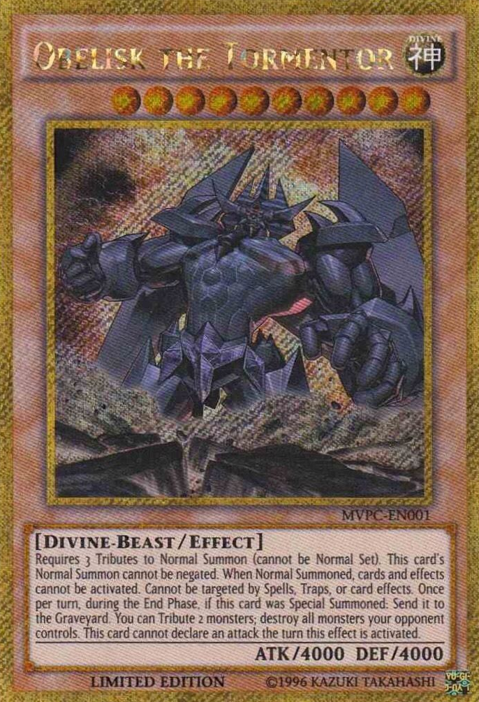 Obelisk the Tormentor [MVPC-EN001] Gold Secret Rare | Play N Trade Winnipeg