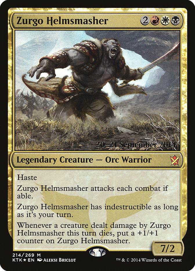 Zurgo Helmsmasher  [Khans of Tarkir Prerelease Promos] | Play N Trade Winnipeg