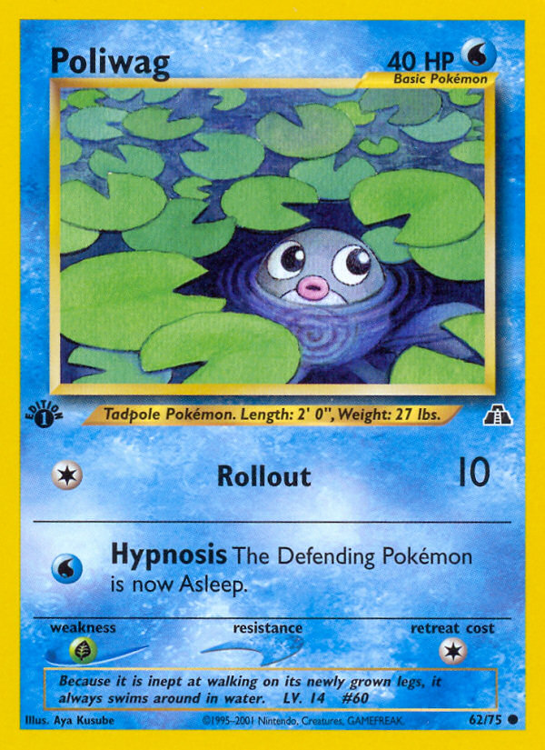 Poliwag (62/75) [Neo Discovery 1st Edition] | Play N Trade Winnipeg