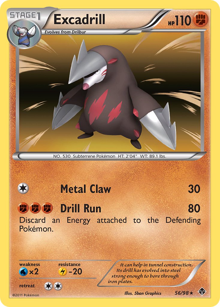 Excadrill (56/98) (Cosmos Holo) (Blister Exclusive) [Black & White: Emerging Powers] | Play N Trade Winnipeg