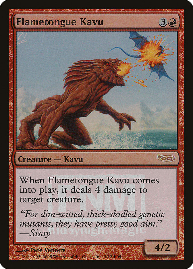 Flametongue Kavu [Friday Night Magic 2005] | Play N Trade Winnipeg