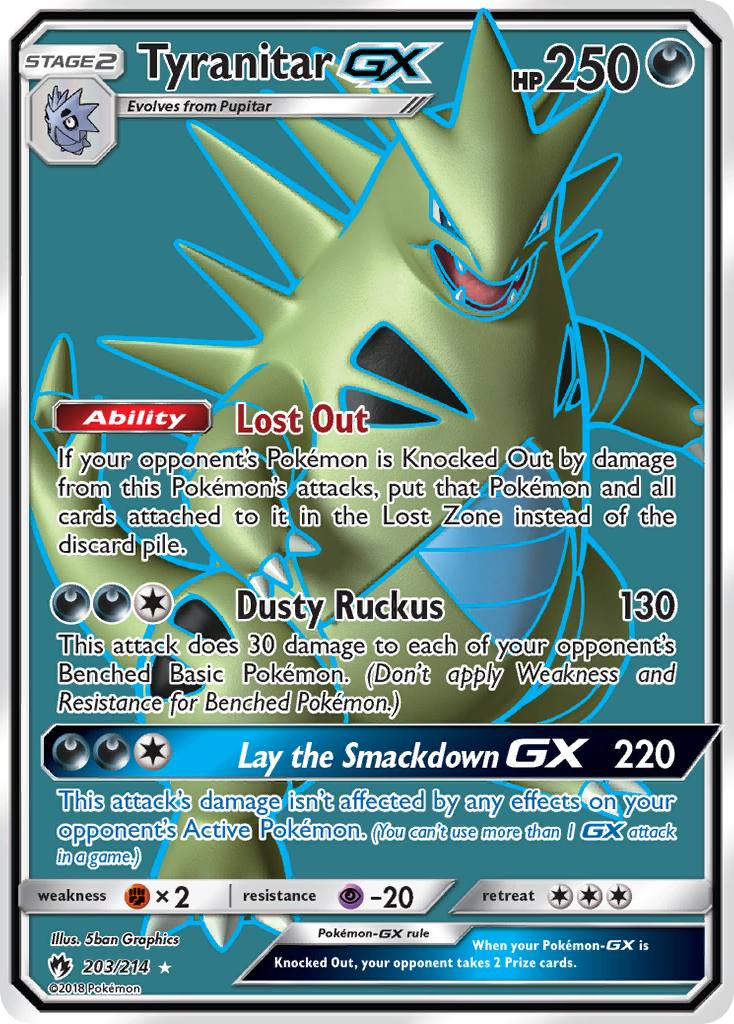 Tyranitar GX (203/214) [Sun & Moon: Lost Thunder] | Play N Trade Winnipeg