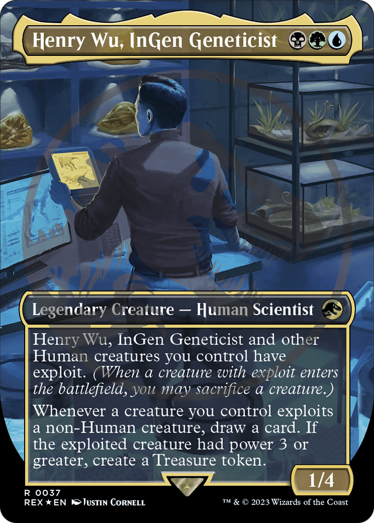 Henry Wu, InGen Geneticist Emblem (Borderless) [Jurassic World Collection Tokens] | Play N Trade Winnipeg