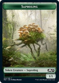 Saproling // Zombie Double-sided Token [Core Set 2021 Tokens] | Play N Trade Winnipeg