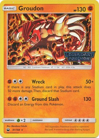 Groudon (81/168) (Cosmos Holo Gamestop Promo) [Sun & Moon: Celestial Storm] | Play N Trade Winnipeg