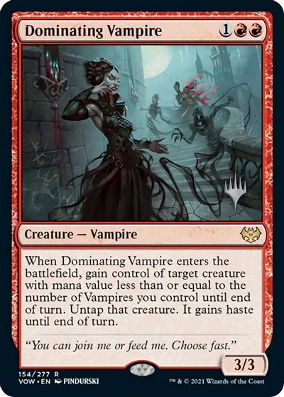 Dominating Vampire (Promo Pack) [Innistrad: Crimson Vow Promo Pack] | Play N Trade Winnipeg