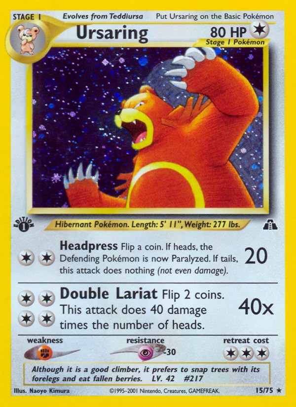 Ursaring (15/75) [Neo Discovery 1st Edition] | Play N Trade Winnipeg