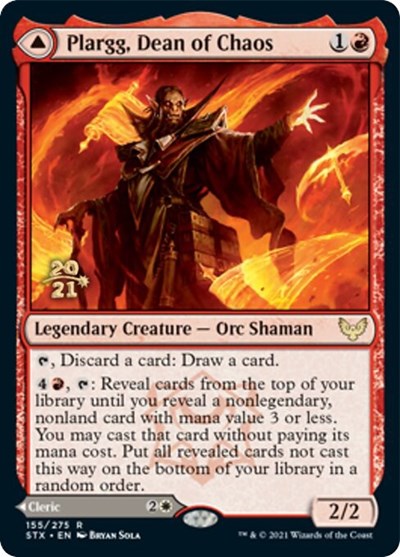 Plargg, Dean of Chaos // Augusta, Dean of Order [Strixhaven: School of Mages Prerelease Promos] | Play N Trade Winnipeg