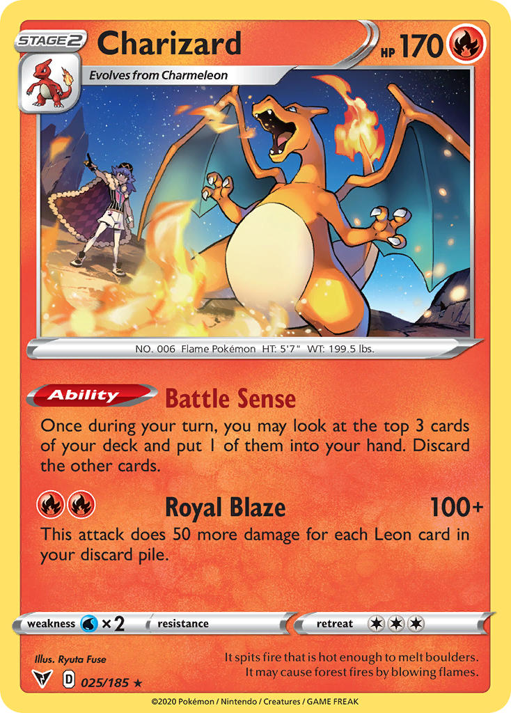 Charizard (025/185) [Sword & Shield: Vivid Voltage] | Play N Trade Winnipeg