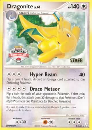 Dragonite (2/146) (National Championship Staff) [Diamond & Pearl: Legends Awakened] | Play N Trade Winnipeg