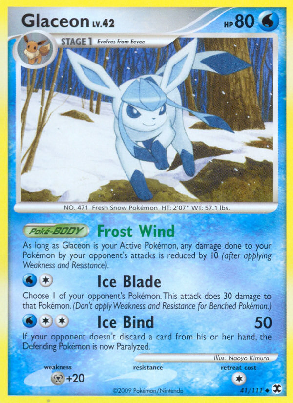 Glaceon (41/111) [Platinum: Rising Rivals] | Play N Trade Winnipeg