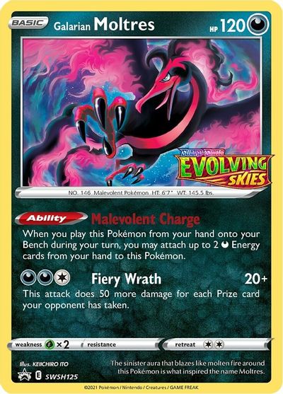 Galarian Moltres (SWSH125) (Prerelease Promo) [Sword & Shield: Black Star Promos] | Play N Trade Winnipeg