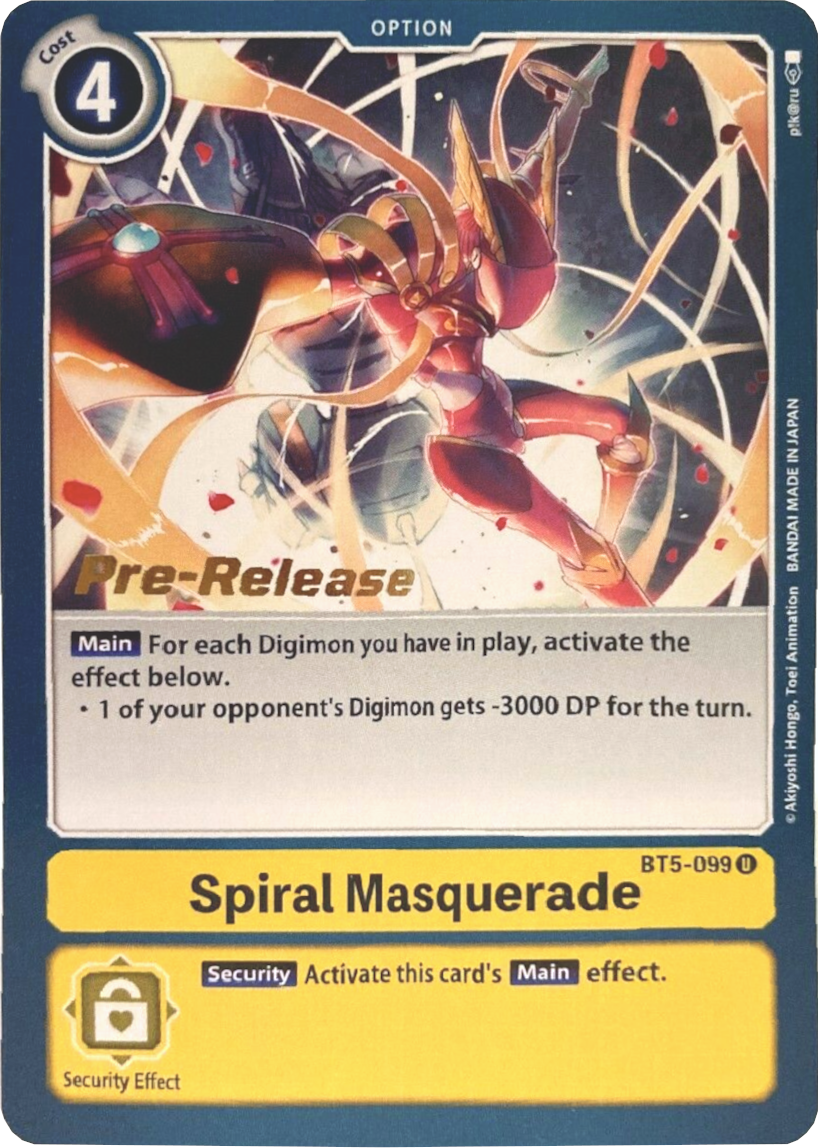 Spiral Masquerade [BT5-099] [Battle of Omni Pre-Release Promos] | Play N Trade Winnipeg